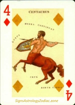 4 - Centaurus - Four of Diamonds - SignsAstrologyZodiac.zone