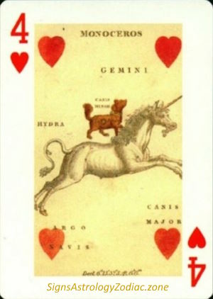 4 - Monoceros - Four of Hearts - SignsAstrologyZodiac.zone