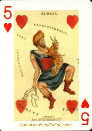 5 - Auriga - Five of Hearts - SignsAstrologyZodiac.zone