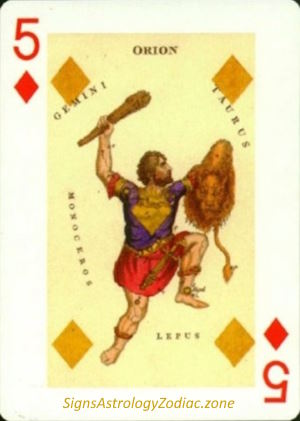 5 - Orion - Five of Diamonds - SignsAstrologyZodiac.zone