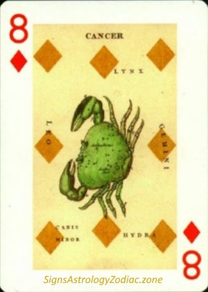 8 - Cancer - Eight of Diamonds - SignsAstrologyZodiac.zone