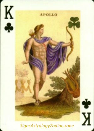 K - Apollo - King of Clubs - SignsAstrologyZodiac.zone