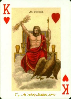 K - Jupiter - King of Hearts - SignsAstrologyZodiac.zone