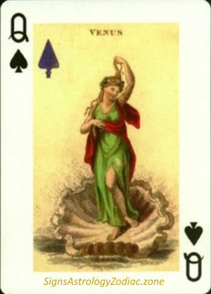 Q - Venus - Queen of Spades - SignsAstrologyZodiac.zone